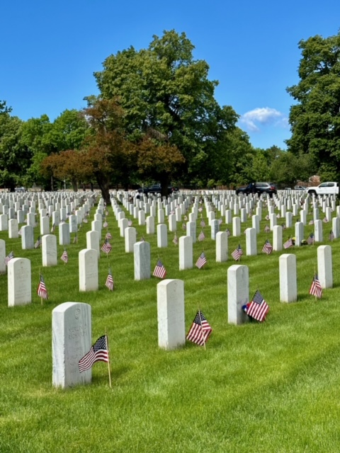 Flags for Fallen Vets at Fort Logan National Cemetery